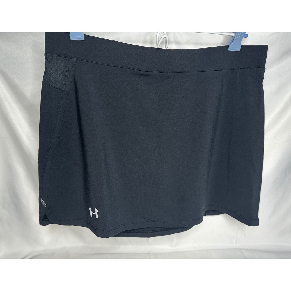 Under Armour HeatGear Skirt Womens Medium Black Athletic Tennis Golf Loose Fit